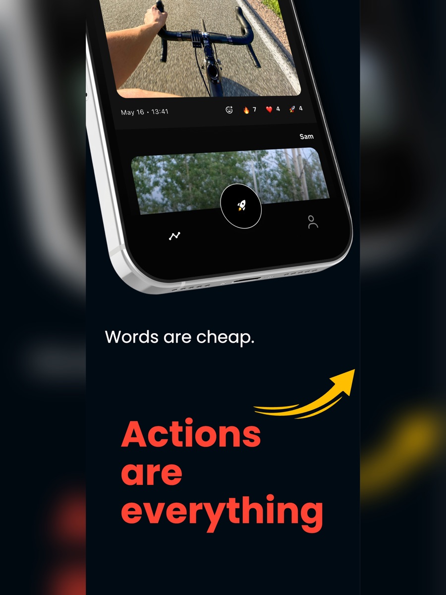 Actions are everything — a cycling hustle shared to your circle