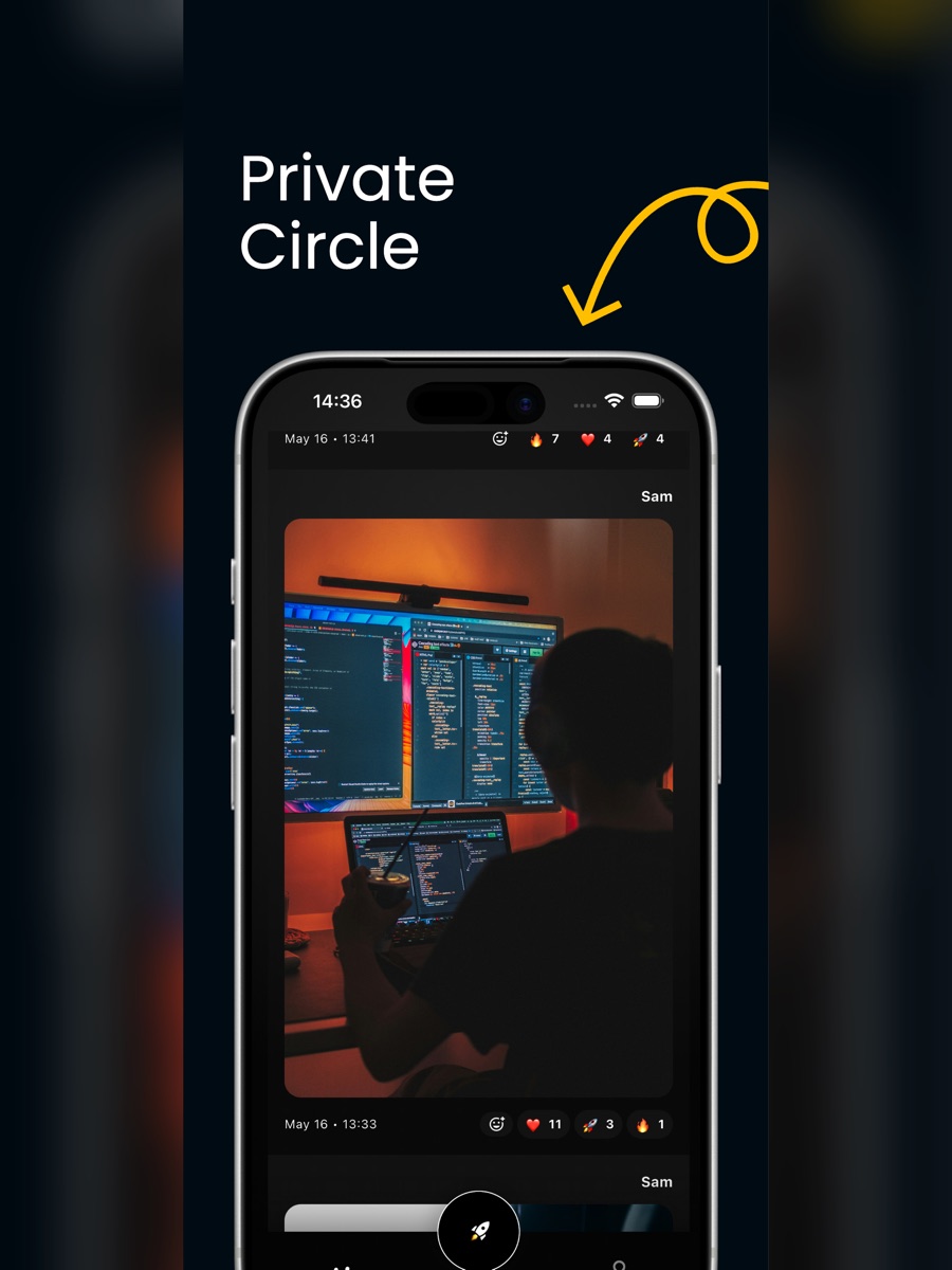 Private circle — a late-night coding session shared